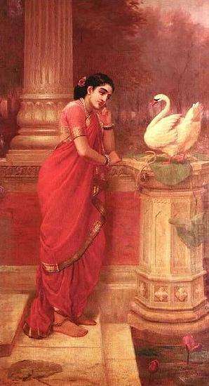 Raja Ravi Varma Hamsa Damayanti China oil painting art